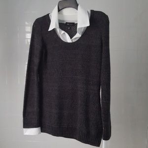 Gray AB Studio Layered Look Sweater